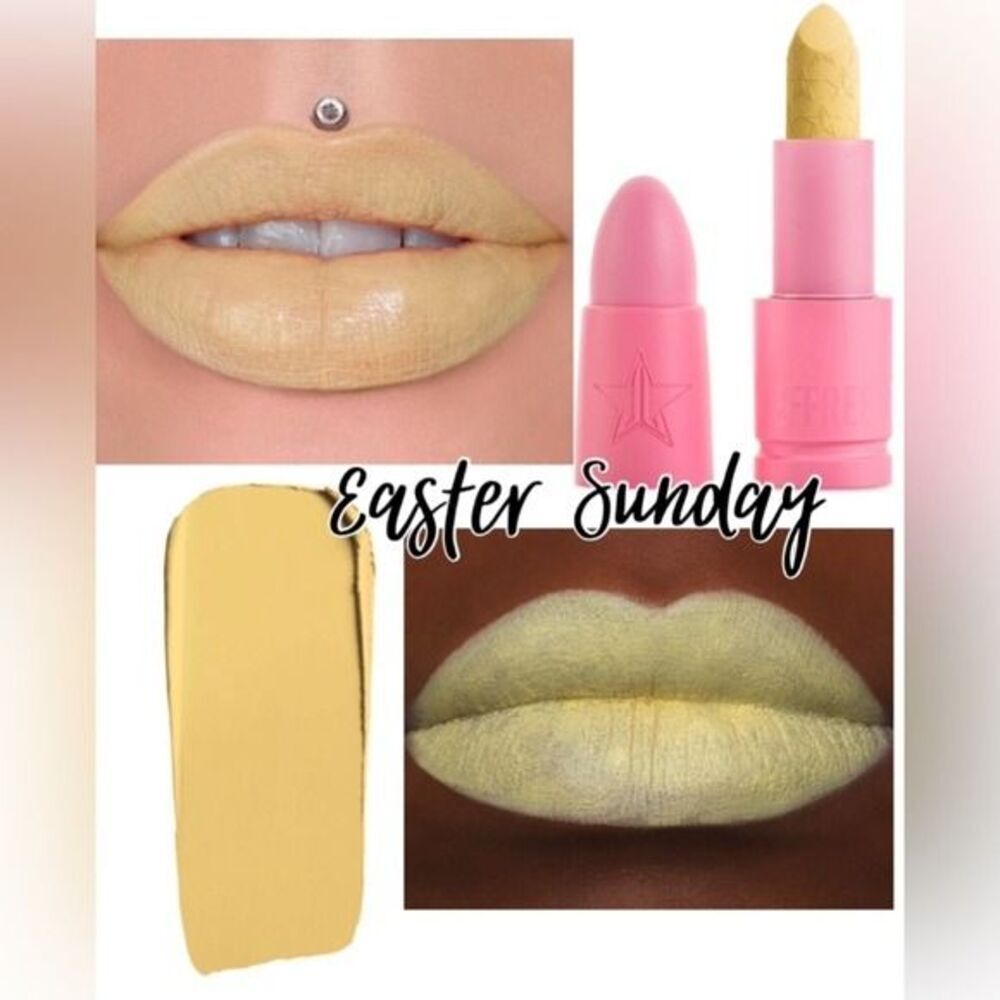 New! Easter Sunday Jeffree Star Velvet Trap Lipstick Yellow Rare NIB NWT